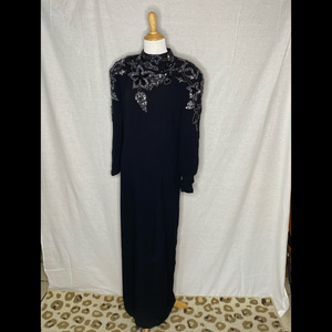 Pave vintage‎ deadstock bead top long dress size 12